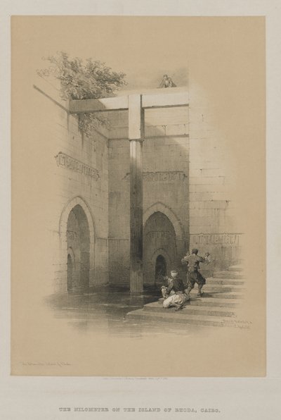 Ägypten und Nubien, Band III: Der Nilometer. Insel Rhoda von Louis Haghe