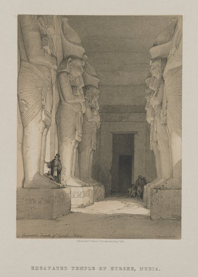 Ägypten und Nubien, Band I: Ausgegrabener Tempel von Gyrshe, Nubien von Louis Haghe