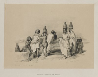 Ägypten und Nubien, Band I: Nubische Frauen in Kortie, am Nil von Louis Haghe