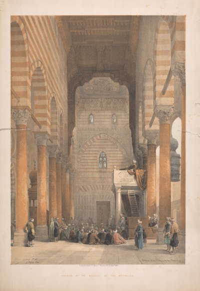 Innenraum der Moschee der Metwalys von Louis Haghe