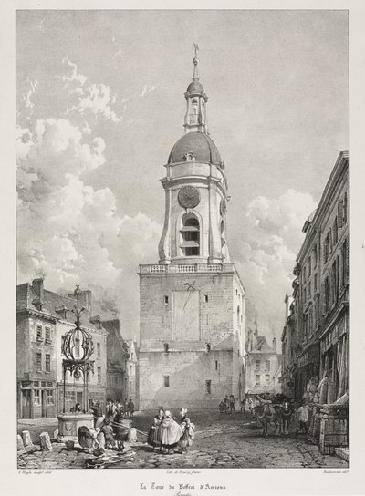 Malerische und romantische Reisen im alten Frankreich, Picardie: Der Glockenturm von Amiens von Louis Haghe