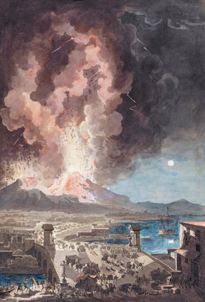 Ausbruch des Vesuvs, Italien, 1779 von Louis Jean (after) Desprez