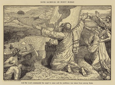 David opfert auf dem Berg Moriah von Louis John Rhead