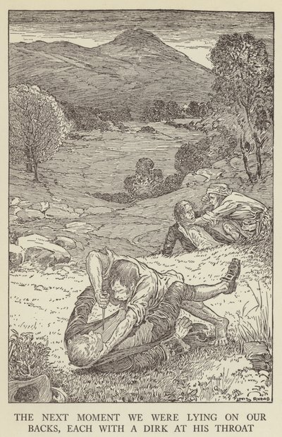 Illustration für Entführt von Robert Louis Stevenson von Louis John Rhead