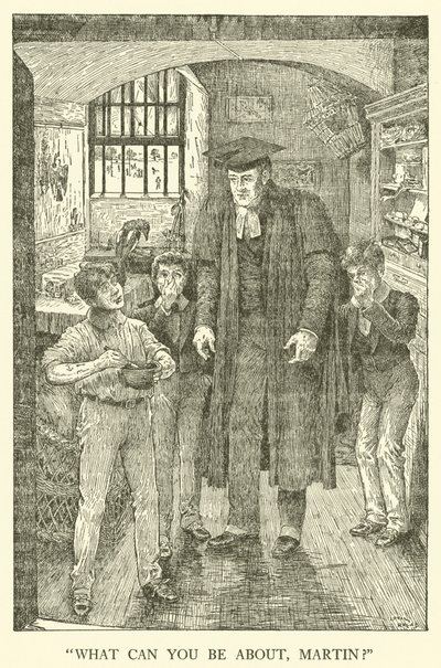 Illustration für Tom Browns Schulzeit (Gravur) von Louis John Rhead