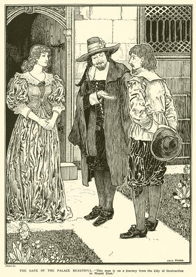 Das Tor des schönen Palastes (Gravur) von Louis John Rhead