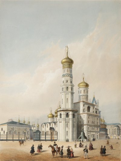 Der Glockenturm Iwan der Große, erstes Viertel des 19. Jahrhunderts von Louis Jules Arnout