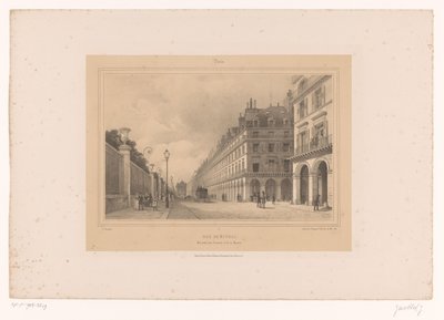 Ansicht der Rue de Rivoli von Louis Julien Jacottet