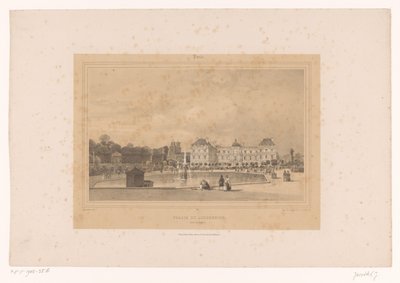 Blick auf das Palais du Luxembourg vom Jardin du Luxembourg von Louis Julien Jacottet