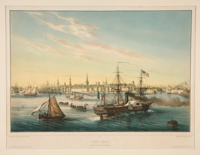 New York. Ankunft des transatlantischen Dampfers. von Louis Le Breton