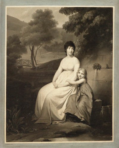Porträt von Thérèsa Tallien und ihrer Tochter in einem Park von Louis Leopold Boilly