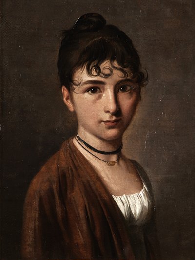 Porträt einer jungen Frau mit einer Halskette von Louis Leopold Boilly