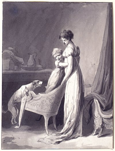 Frau mit Kind und Hund von Louis Leopold Boilly