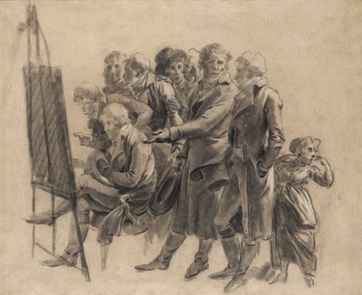 Louis-Léopold Boilly - Das Treffen der Künstler (Skizze) von Louis Leopold Boilly