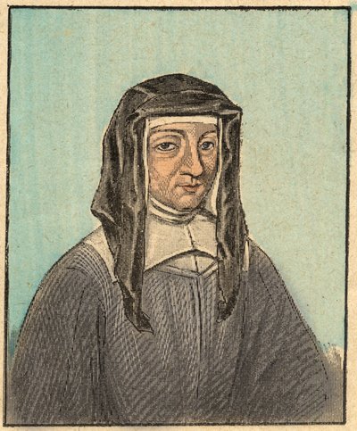 Porträt von Louise de Marillac (1591-1660) - Gravur aus Religiöse Lehre durch die Augen. Wunderbares Album von Louis Maitrejean und Georget Ramond - Frankreich 1910 von Louis Maitrejean