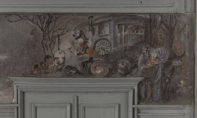 Das Mahl der Komödianten - Modell für das Esszimmer von Jean Coquelin, Villa Longchamp, Neuilly, ca. 1900 von Louis Morin