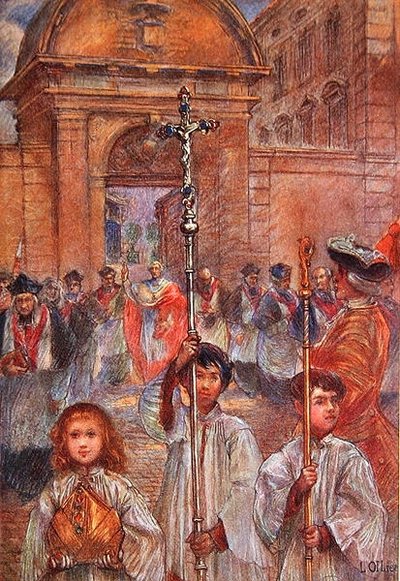 Feierliche Prozession in Frejus zu Ehren des heiligen Leonce von Louis Ollier