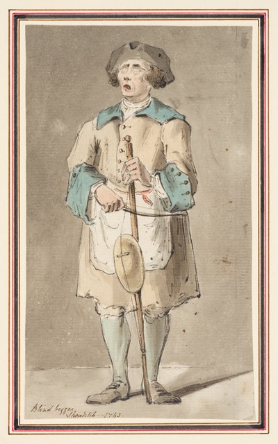 Studie eines blinden Bettlers in Shoreditch von Louis Philippe Boitard
