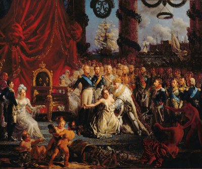 Louis XVIII (1755-1824) hilft Frankreich auf die Beine, nach 1814 von Louis Philippe Crepin
