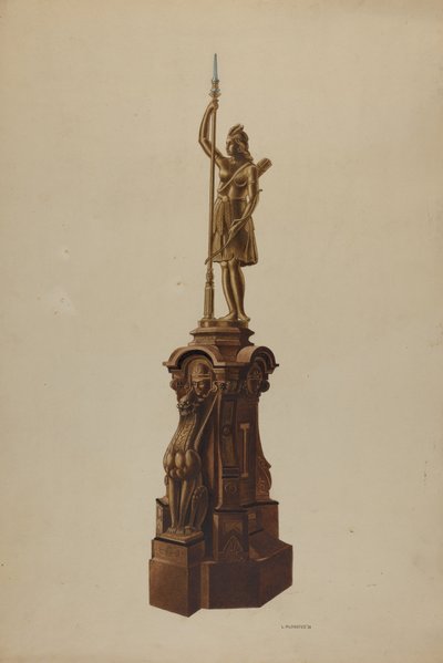 Treppenpfosten, 1938 von Louis Plogsted