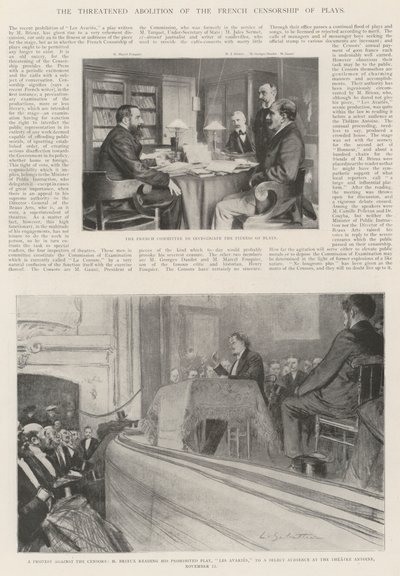 Die drohende Abschaffung der französischen Theaterzensur von Louis Remy Sabattier