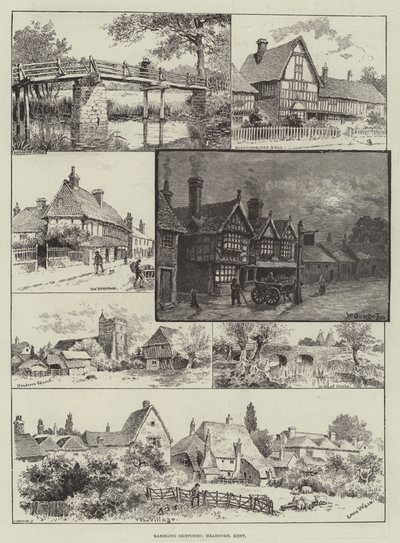 Streifende Skizzen, Headcorn, Kent von Louis Wain