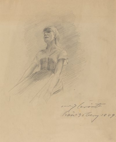 Sitzende junge Frau von Lovis Corinth
