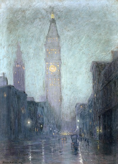 Madison Avenue in der Dämmerung von Lowell Birge Harrison