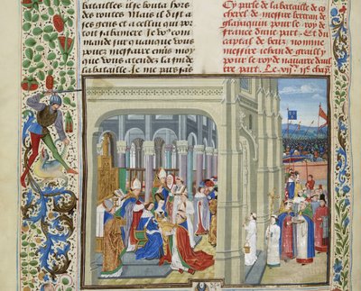 Krönung von Karl V. von Frankreich am 19. Mai 1364 von Loyset Liedet