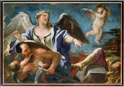 Die Geschichte schreibt die Annalen auf den Rücken der Zeit von Luca Giordano