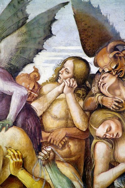 Verdammte in der Hölle, aus dem Freskenzyklus des Jüngsten Gerichts von Luca Signorelli