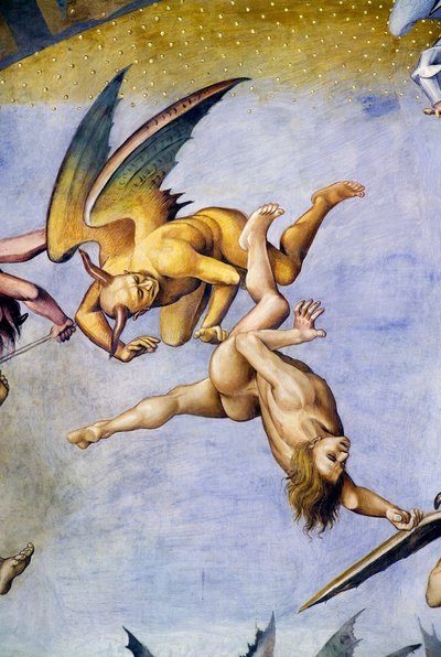 Verdammte in der Hölle, aus dem Freskenzyklus des Jüngsten Gerichts von Luca Signorelli