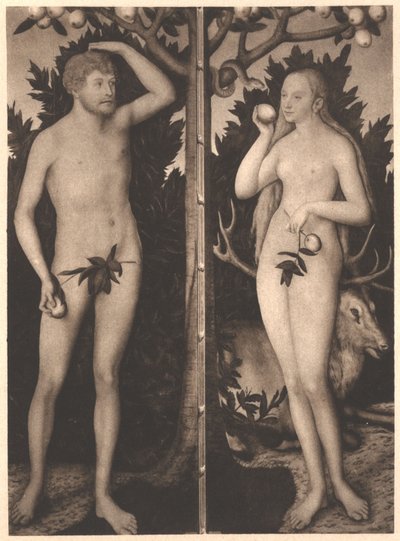 Adam und Eva von Lucas Cranach the Younger