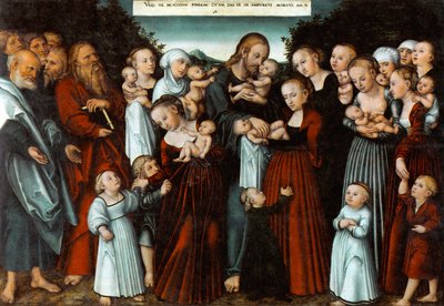 Christus segnet die Kinder von Lucas Cranach the Younger