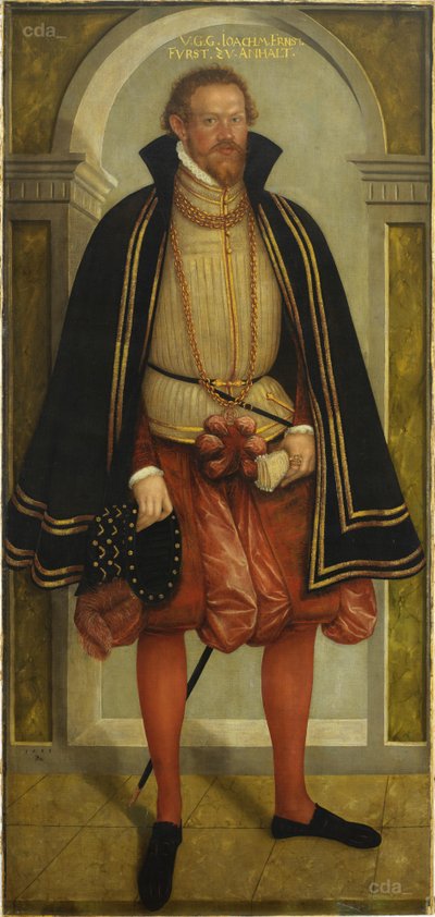 Porträt von Prinz Joachim Ernst von Anhalt (1536 - 1586) von Lucas Cranach the Younger