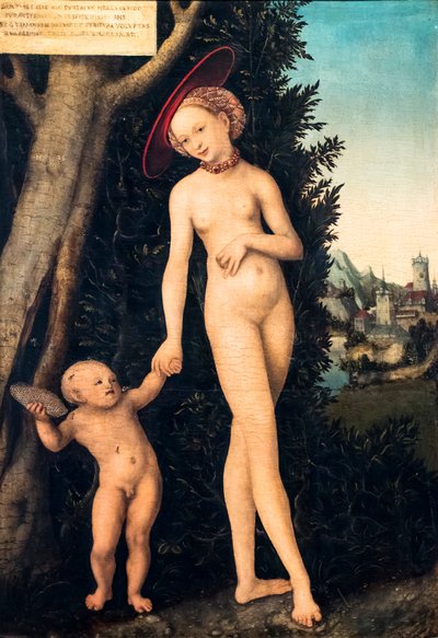 Venus und Amor stehlen Honig von Lucas the Elder Cranach