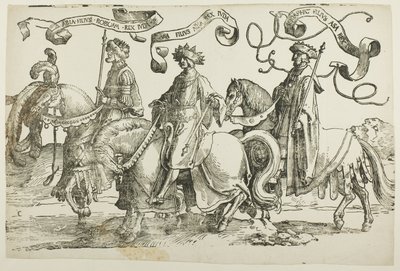 Abija, Asa, Josaphat, Platte zwei, aus Die zwölf Könige von Israel von Lucas van Leyden