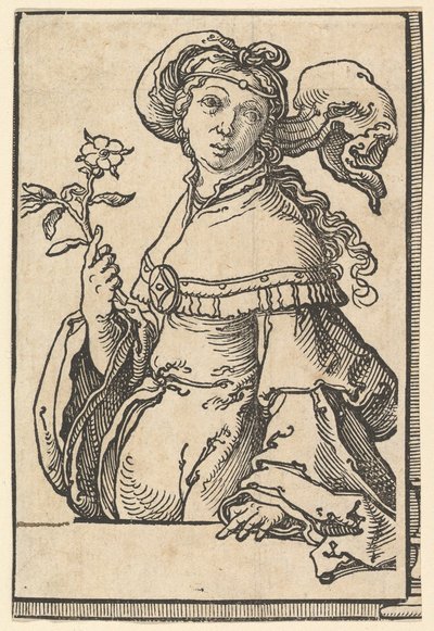 Erythräische Sibylle, aus der Serie der Sibyllen, ca. 1530 von Lucas van Leyden