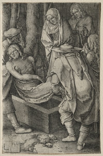Die Passion: Die Beerdigung Christi, 1521 von Lucas van Leyden