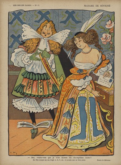 Madame De Sevigne, Illustration für Le Rire von Lucien Metivet