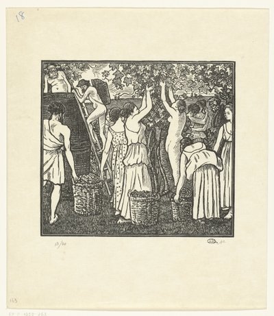 Die Weinlese (Daphnis et Chloé) (Daphnis et Chloé) von Lucien Pissarro