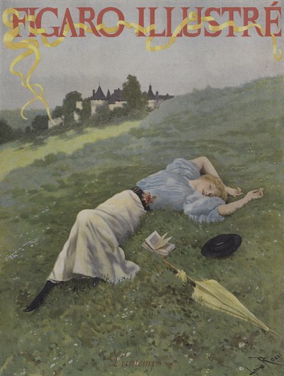 Frühling. Titelbild von Le Figaro Illustre, Mai 1896 von Lucius Rossi