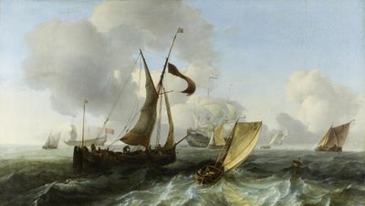 Leichtbewegte See mit Schiffen von Ludolf Backhuysen