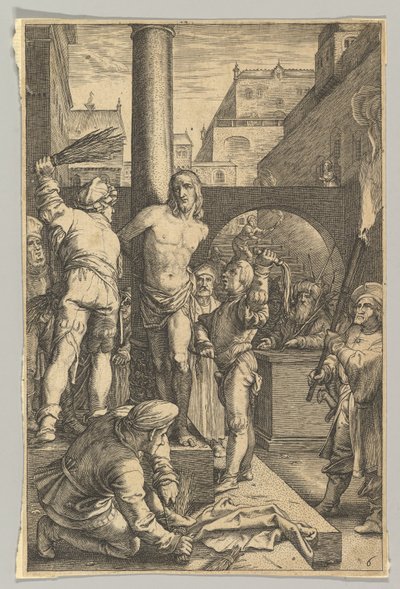 Die Geißelung, aus Die Passion Christi, ca. 1623 von Ludovicus Siceram