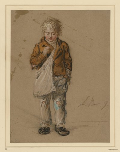 Bettelknabe mit Beutel von Ludwig Buchhorn
