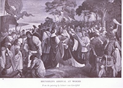 Brunhilds Ankunft in Worms von Ludwig Ferdinand Schnorr von Carolsfeld