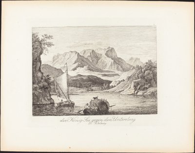 Der Königsee gegen den Untersberg bei Salzburg von Ludwig Richter