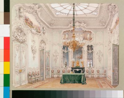 Interieurs des Winterpalastes: Das grüne Esszimmer von Luigi Premazzi