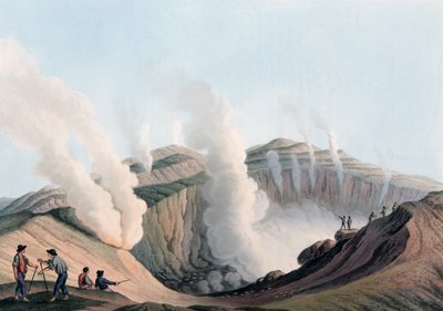 Krater auf der Insel Vulcano im Tyrrhenischen Meer, Italien von Luigi (after) Mayer