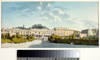 Der Doria-Palast in Fassolo, Italien (Aquarell, ca. 1825) von Luigi Garibbo